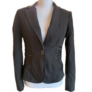 Cache Satin Corset Accent Black Blazer - Size 4